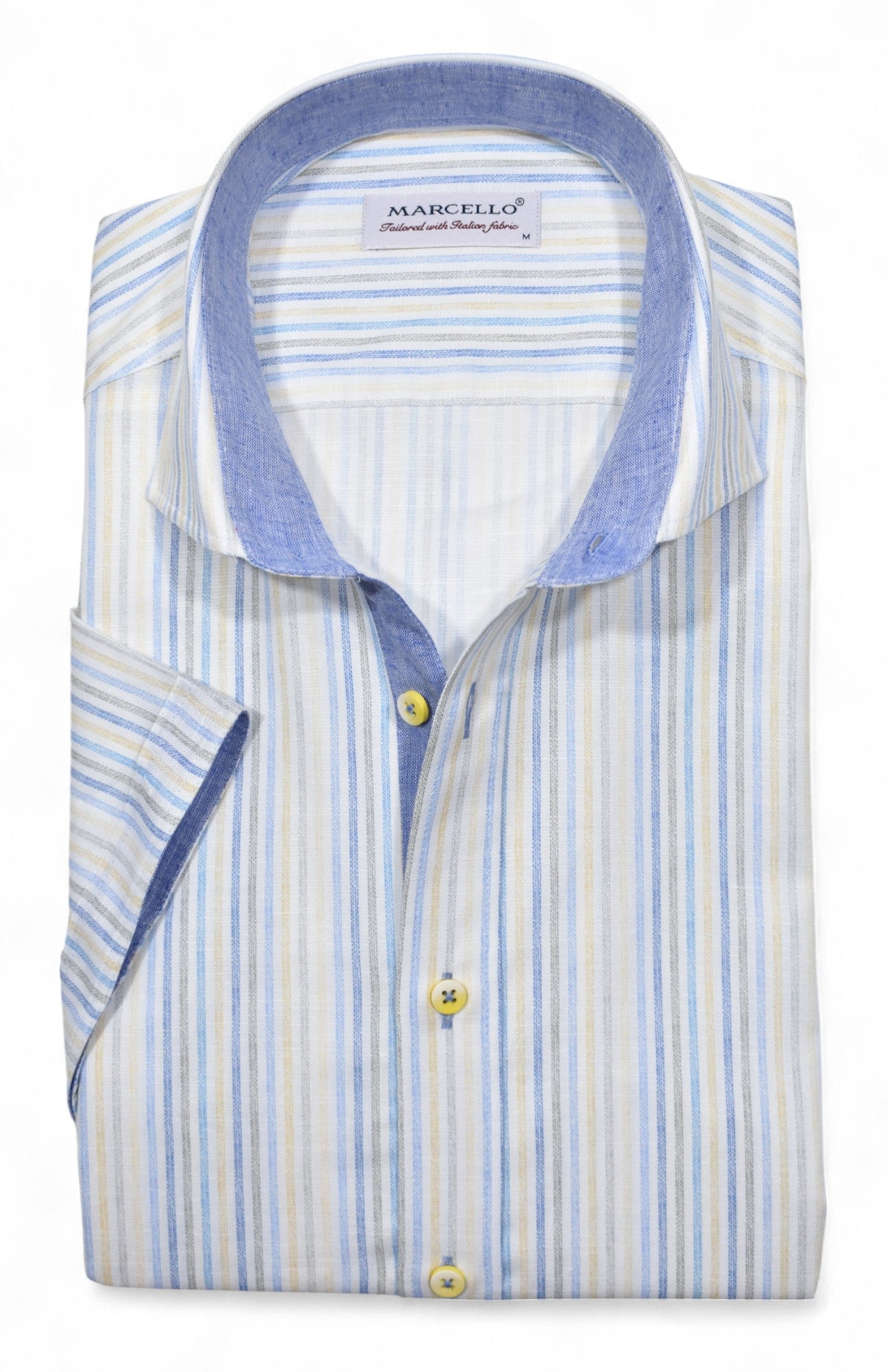 Marcello short sleeve stripe shirt.
