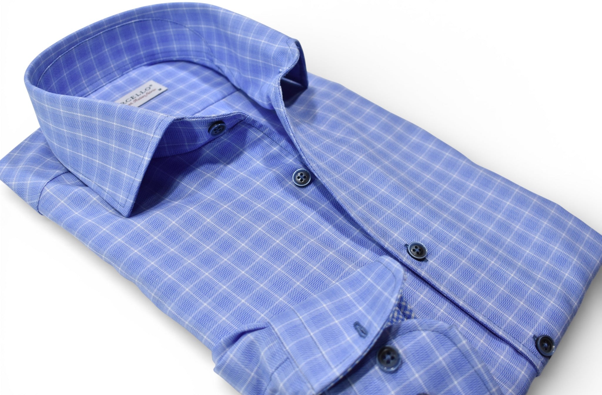 Marcello premium sky blue cotton shirt.