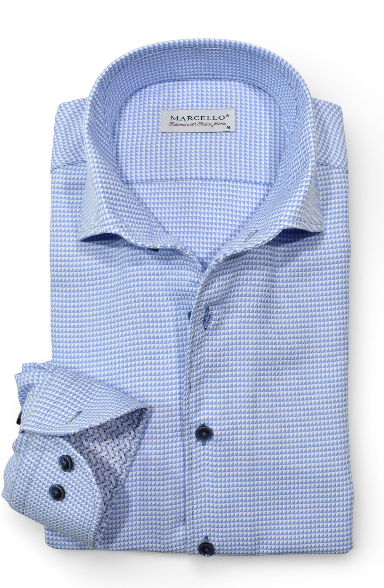 Marcello premium cotton sky blue shirt.