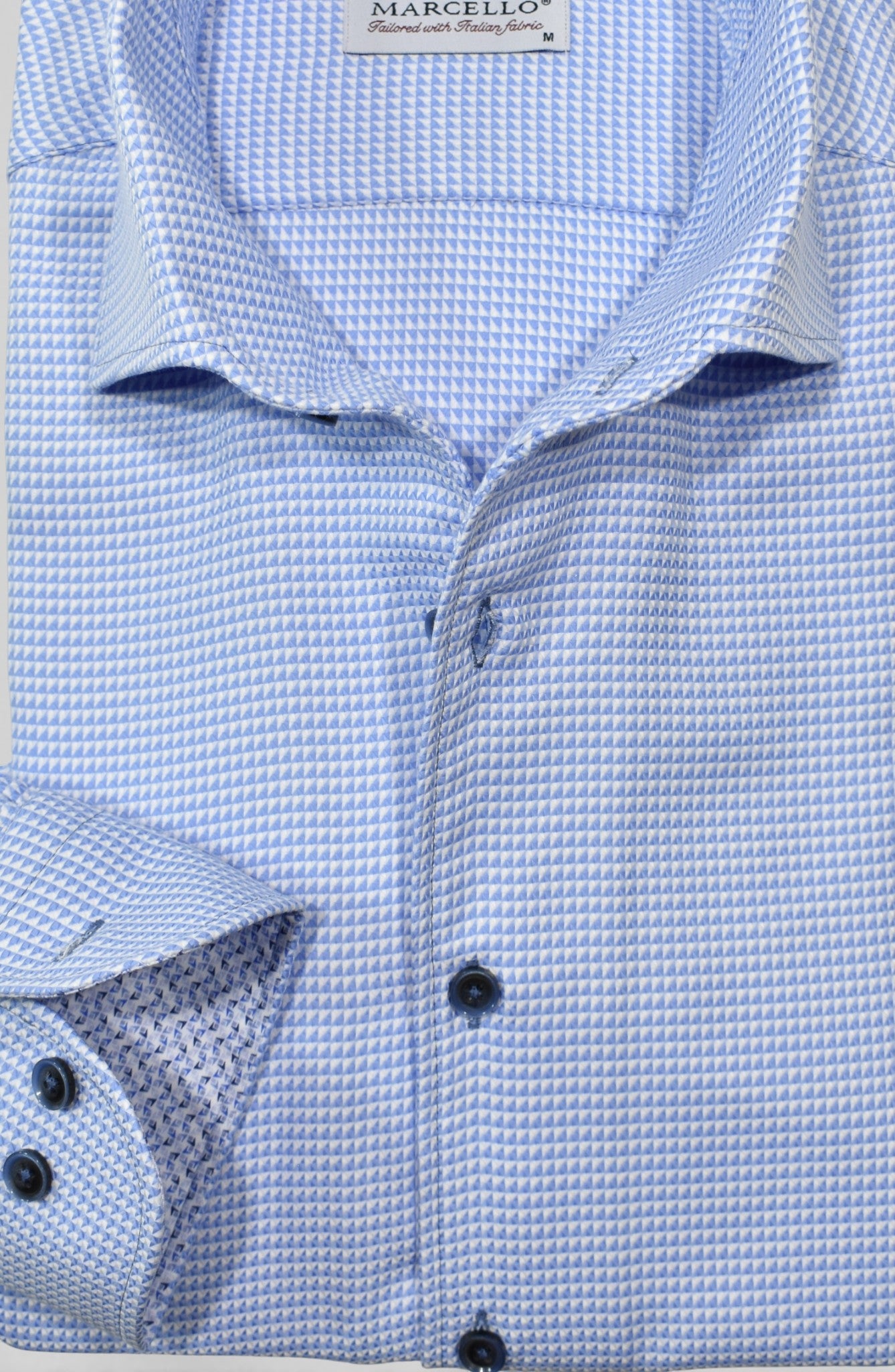 Marcello premium cotton sky blue shirt.