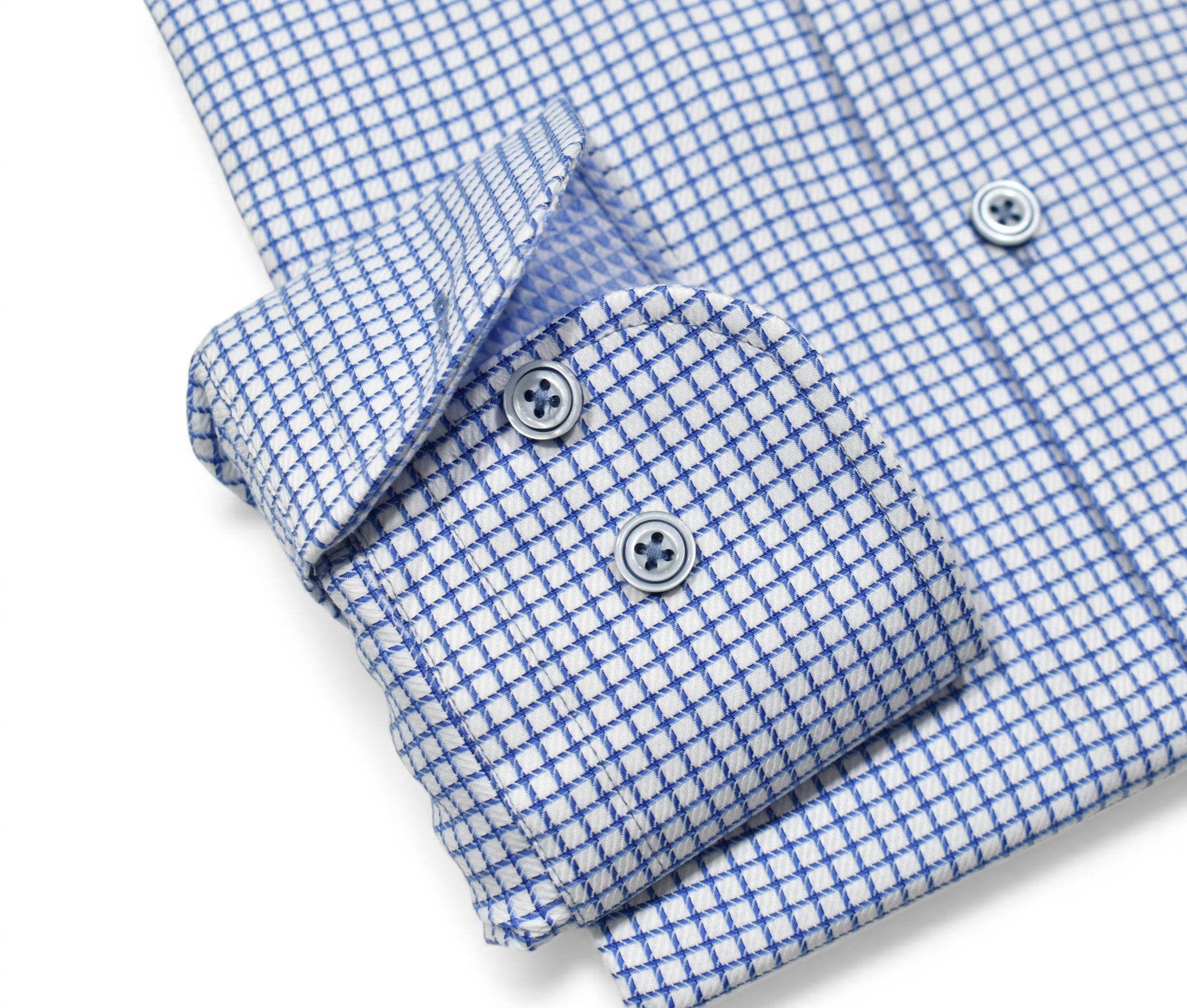 Marcello small blue check shirt.