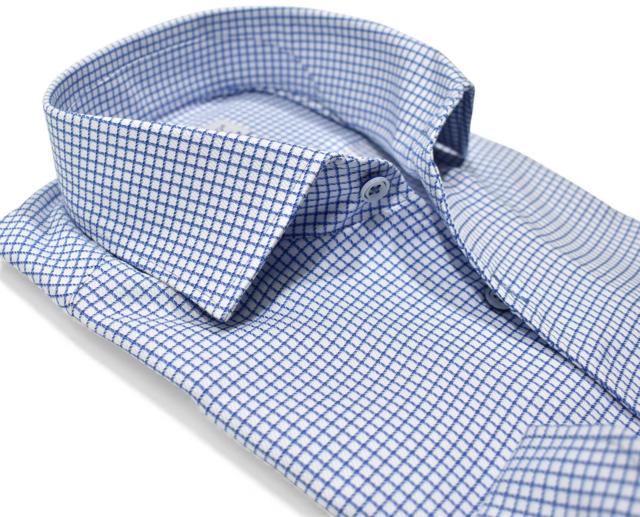 Marcello small blue check shirt.