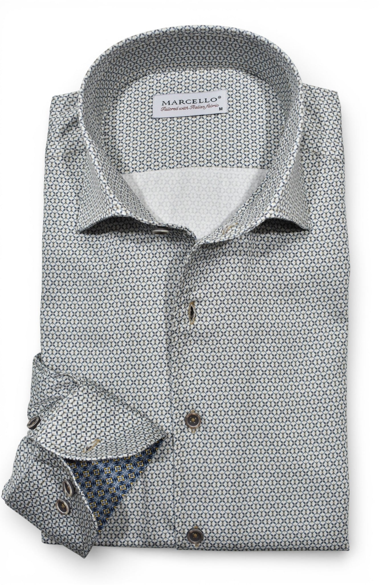 Marcello earth tone neat medallion.