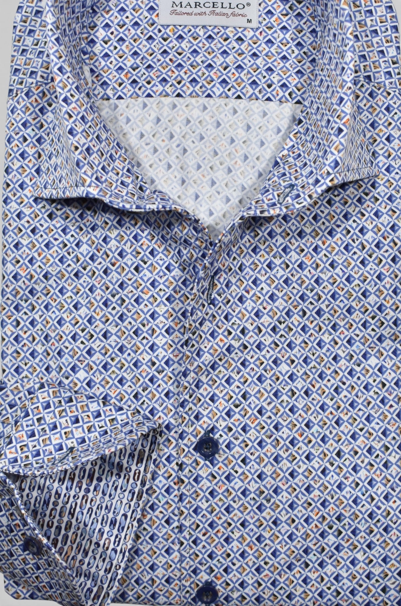 Marcello blue shirt.