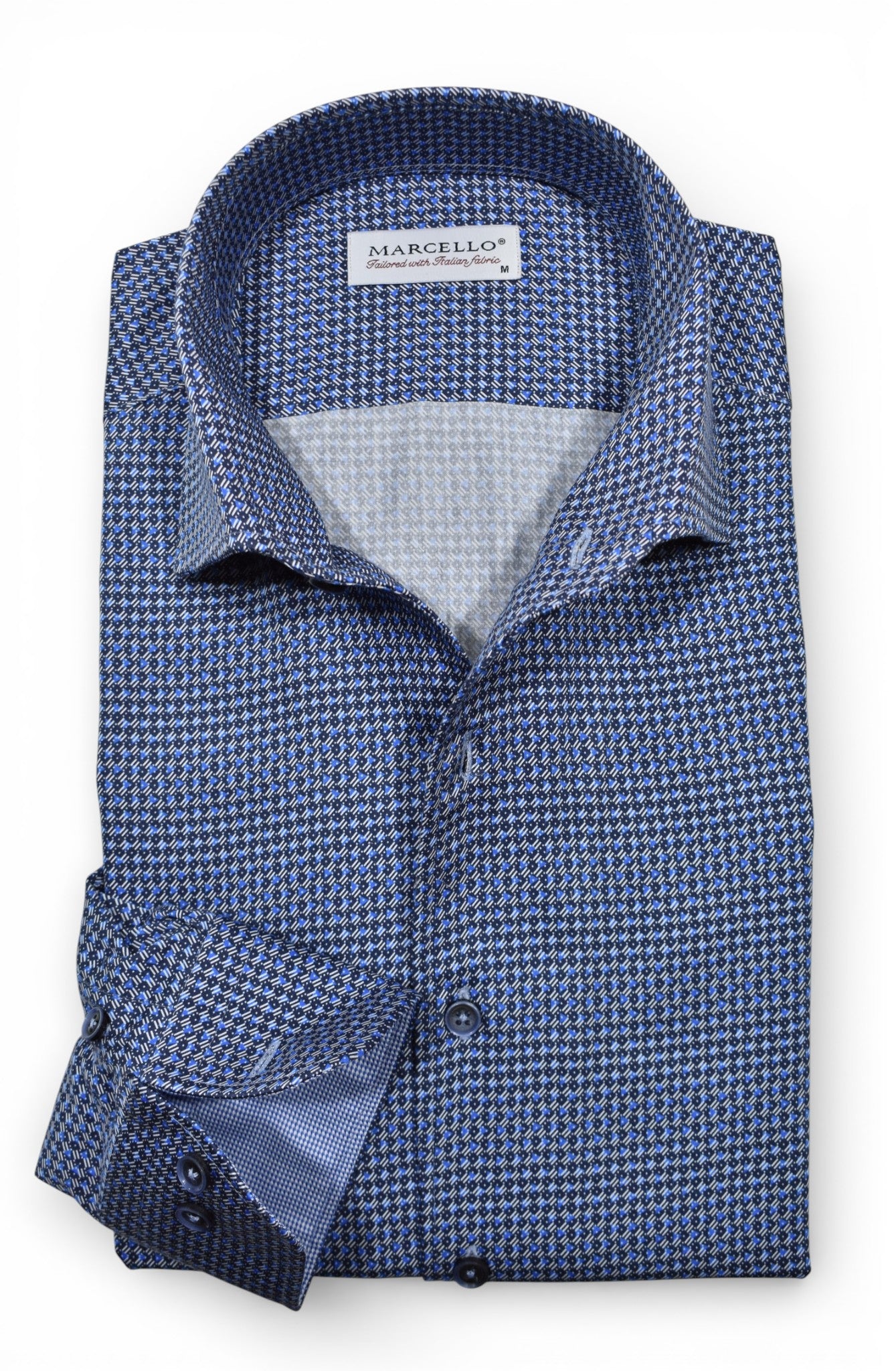 Marcello blue shades shirt.