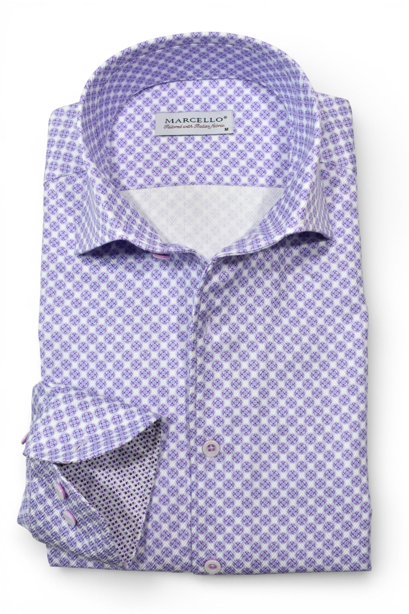 Marcello plum medallion shirt.
