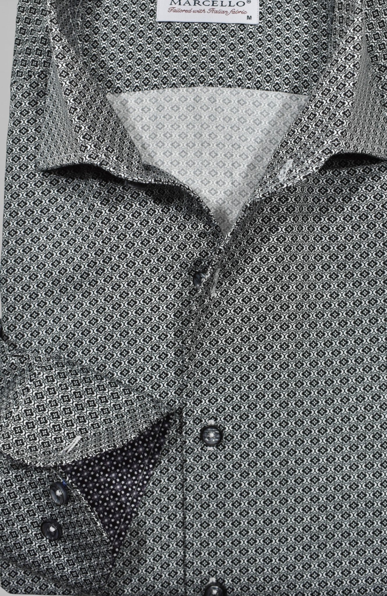 Marcello black diamond sport shirt.