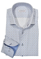 The Marcello one piece, roll collar is a unique standout. Its collar is designed to stay upright and attract attention. Constructed with soft cotton sateen fabric and distinct medallions, this classic sport shirt offers a dynamic fashion look. Its classic tailored fit goes with any style, and it is further complemented by trim fabric and custom buttons.