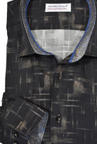 Our favorite choice this season to add style and flair to your tan or chocolate colored bottoms. The soft brushed pattern in warm colors makes this shirt an excellent match. Light, soft cotton fabric, paisley trim fabric and navy neck band taping further the cool style. Classic shaped fit. A stylish look with endless possibilities. by Marcello