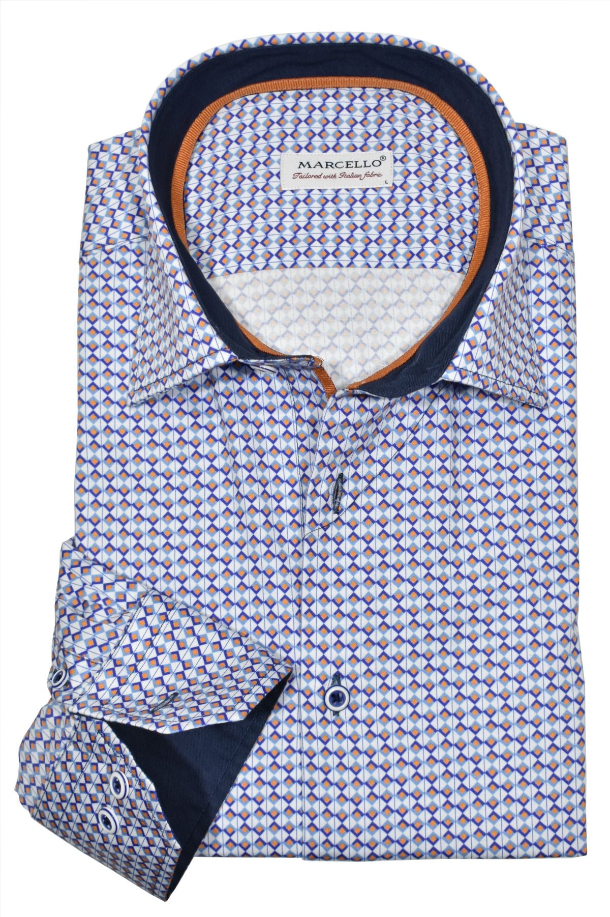 Indulge in pure comfort in our Mmmm Stretch shirt. Made with exquisite 8-way stretch cotton fabric and a touch of elastin, this shirt moves with your body and is so soft you'll be saying "Mmmm!" Perfect for any occasion. Enjoy unparalleled comfort! By Marcello