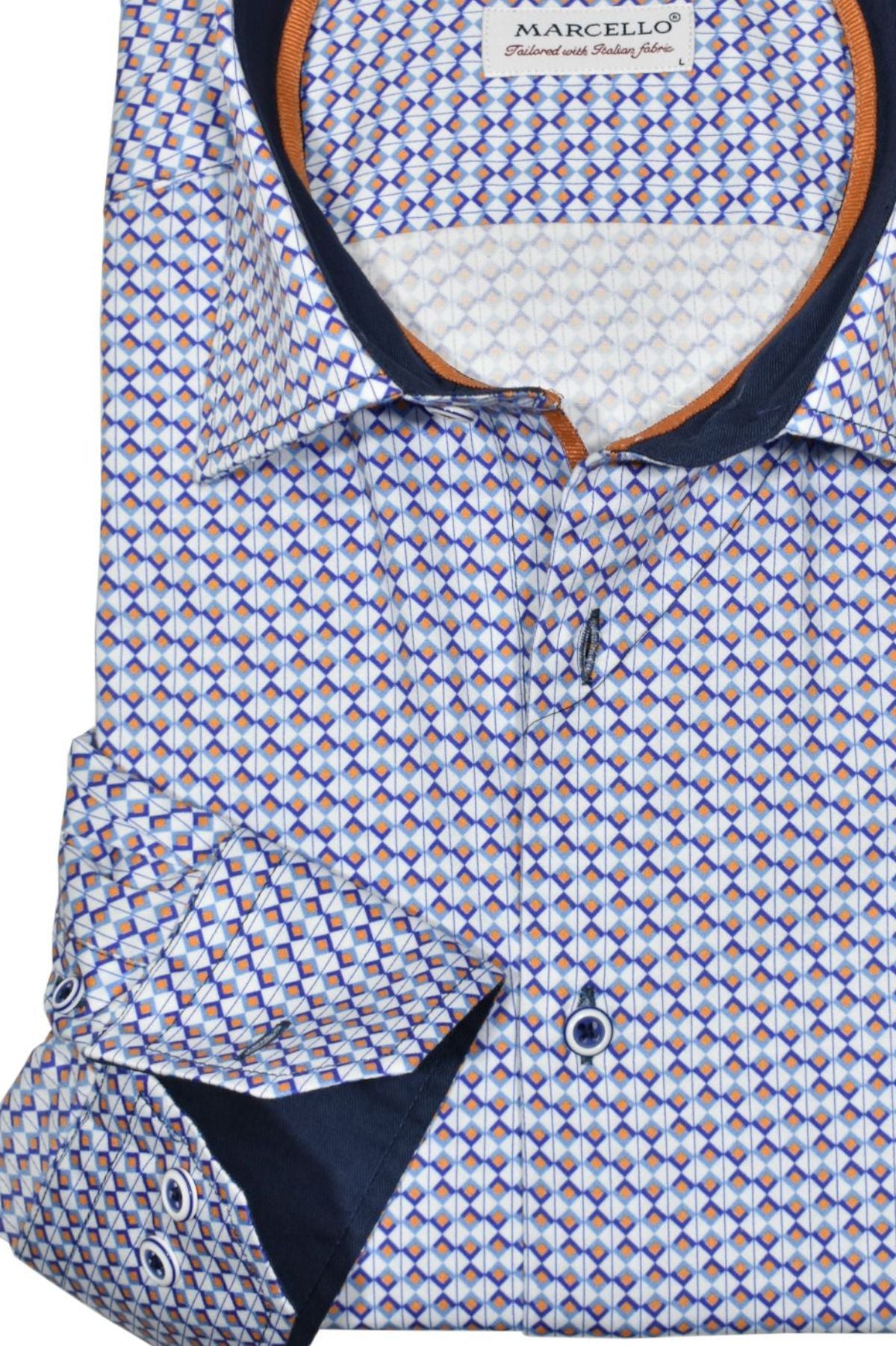 Indulge in pure comfort in our Mmmm Stretch shirt. Made with exquisite 8-way stretch cotton fabric and a touch of elastin, this shirt moves with your body and is so soft you'll be saying "Mmmm!" Perfect for any occasion. Enjoy unparalleled comfort!