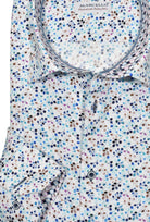 Luxurious cotton fabric, eye-catching open multi color floral pattern in beautiful gem hue colors creates a uniquely outstanding sport shirt. Elegant style ideal for any event. It's the perfect way to add a touch of sophistication to any outfit. Shirt by Marcello.