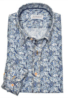 Luxurious cotton fabric, eye-catching open multi color floral pattern in beautiful gem hue colors creates a uniquely outstanding sport shirt. Elegant style ideal for any event. It's the perfect way to add a touch of sophistication to any outfit. Shirt by Marcello.