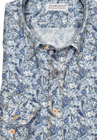 Luxurious cotton fabric, eye-catching open multi color floral pattern in beautiful gem hue colors creates a uniquely outstanding sport shirt. Elegant style ideal for any event. It's the perfect way to add a touch of sophistication to any outfit. Shirt by Marcello.