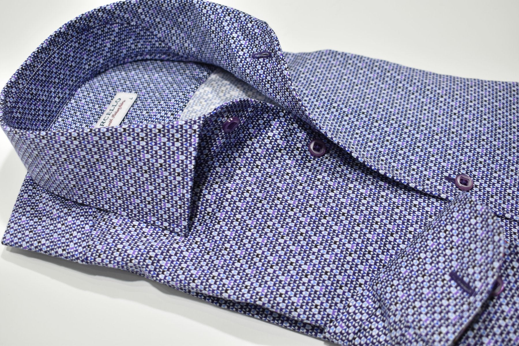 Experience luxury with the Marcello exclusive one piece roll collar. The collar stands perfectly and is like no other. Our rich cotton sateen fabric is the perfect choice to elevate any look. From jeans to pants and even under a sport coat, this versatile piece will add effortless style and sophistication to your wardrobe.