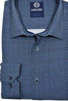 Experience ultimate comfort with Marcello's 8 Way Stretch Royal Block shirt. Made with 92% cotton and 8% elastin, the soft and breathable fabric moves with your body for all-day comfort.