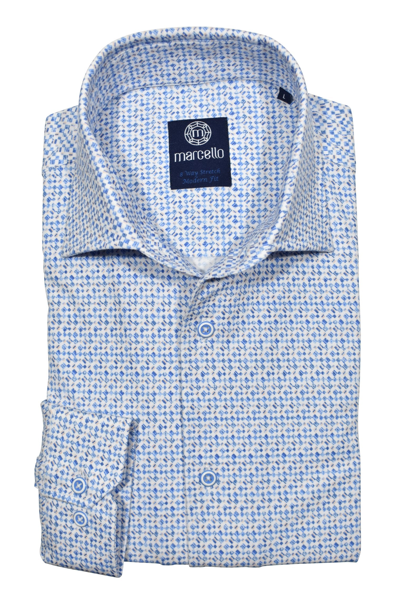 Soft cotton fabric with added stretch characteristics to provide enhanced comfort. by Marcello