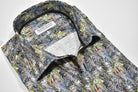 Stay comfortable and stylish in the Marcello Dali Clock Sport Shirt. Its cool abstract pattern, resembling a watercolor mix, adds a unique touch to your fall wardrobe. With just the right amount of colors, you'll stand out without looking too dark. Perfect for any casual or unique occasion.