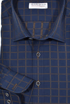 Elevate your style with the Marcello W937 Navy West Clip. The rich navy color and camel window pane pattern add a touch of sophistication to this classic yet contemporary accessory.