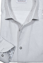 Discover refined style with the Marcello Square Medallion Roll Collar shirt.