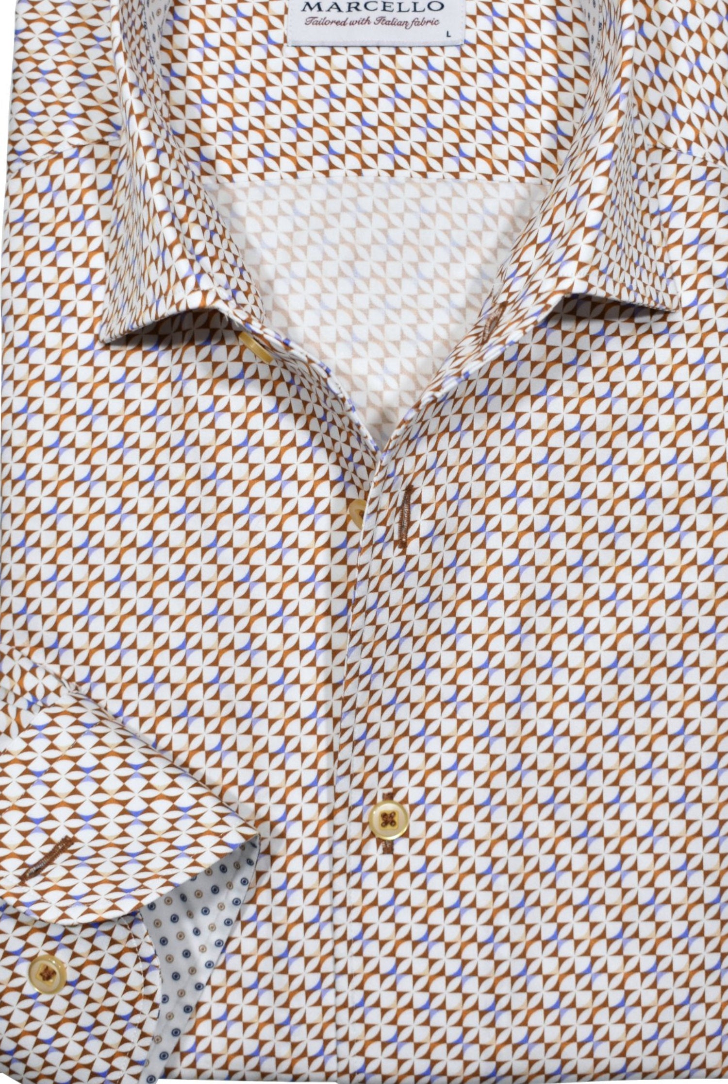 Indulge in luxury with the Marcello Copper Clover shirt.