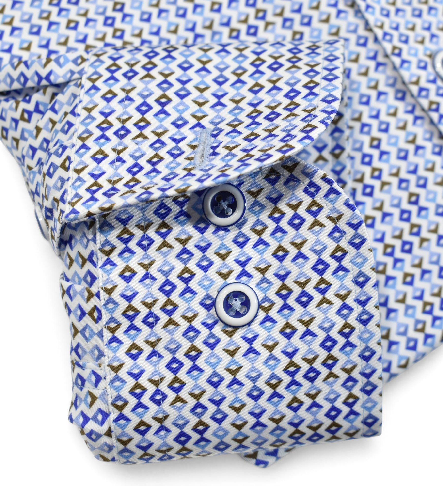 Marcello indigo diamond link shirt.