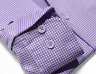 Elevate your style with the Marcello Lilac Check Roll Collar shirt.