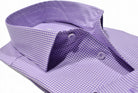 Elevate your style with the Marcello Lilac Check Roll Collar shirt.