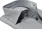 Elevate your style with the Marcello Galaga Check Roll Collar.