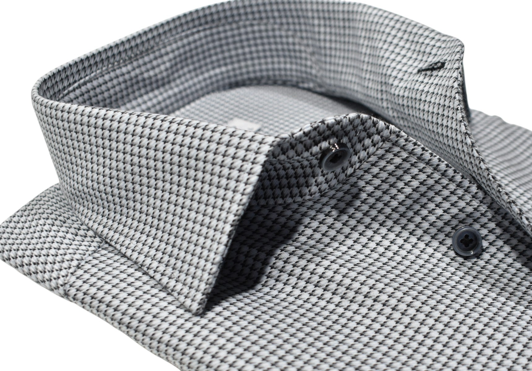 Elevate your style with the Marcello Galaga Check Roll Collar.