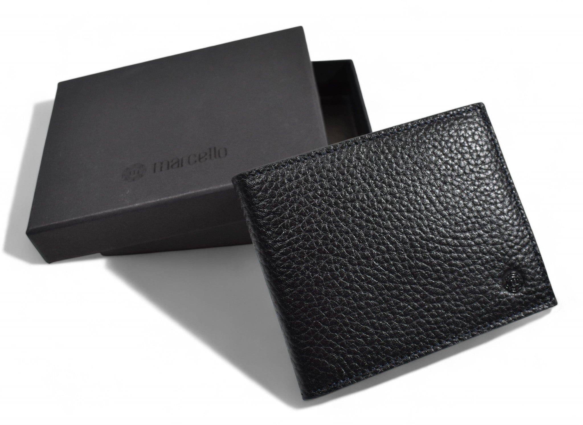 Marcello black leather wallet.
