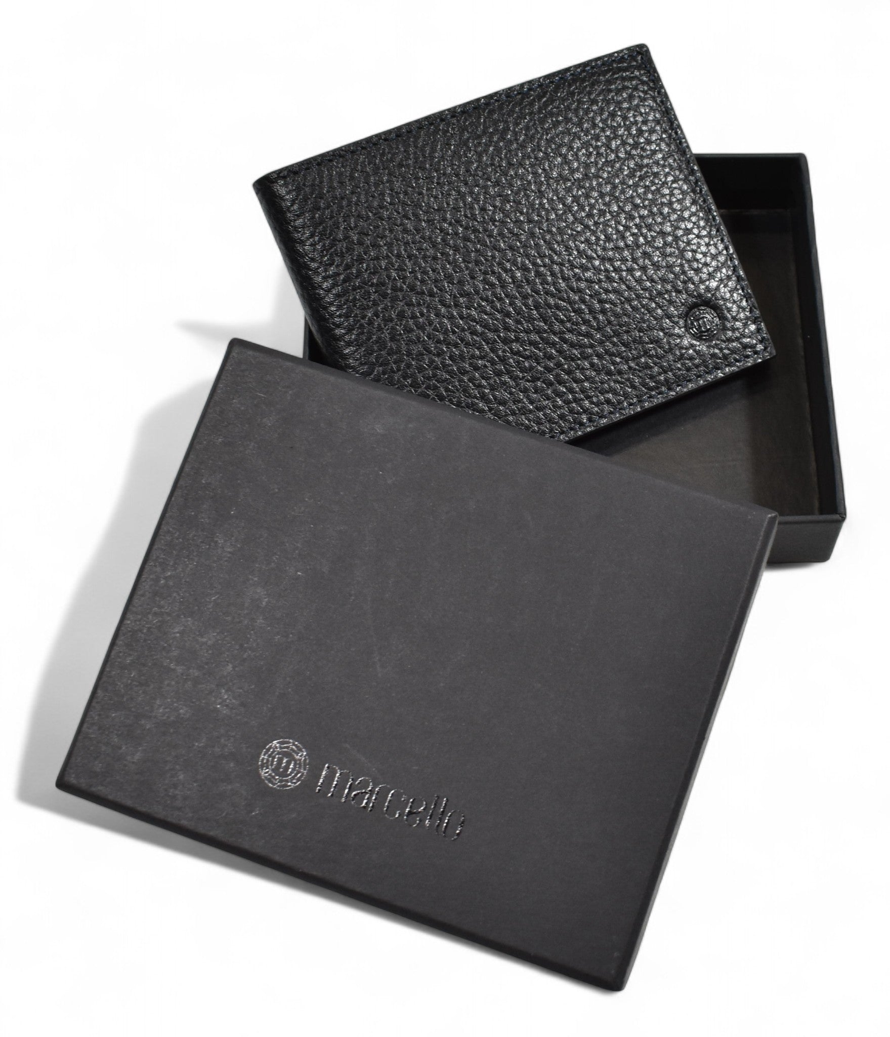 Marcello black leather wallet.
