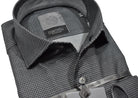 Elevate your wardrobe with the Marcello Premium Slate Hash Tag shirt. Crafted from extra fine fabrics sourced from fine Italian mills, our Marcello Premium program offers 100's 2 ply shirts in rich classic patterns. With the Marcello exclusive one piece roll collar, you'll feel confident and stylish in any setting.