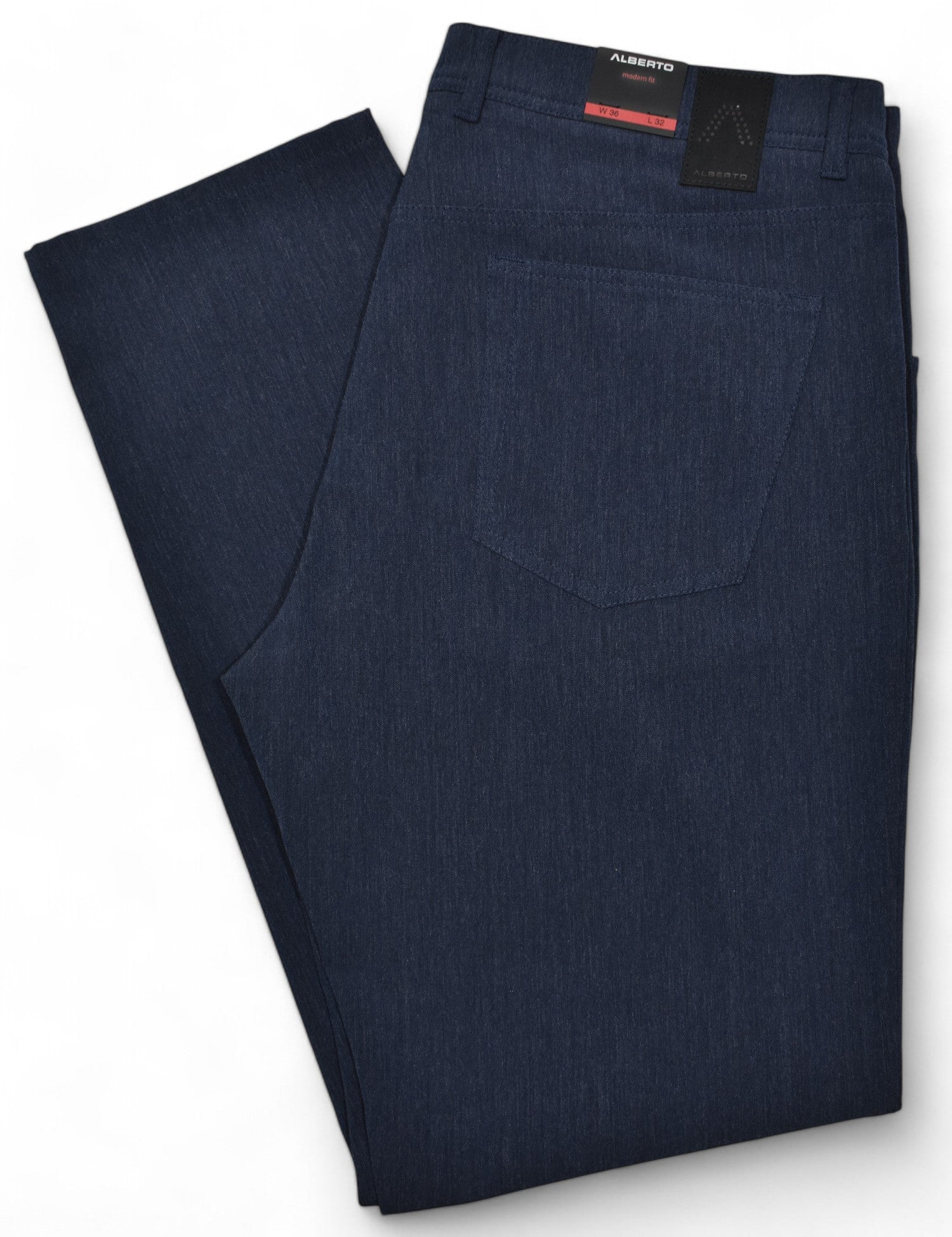 Boasting the Alberto Ceramica fabric that is both functional and dressy, in a 5 pocket jean model. Modern fit, slightly slimmer leg, shorter rise and slightly increased waist. 