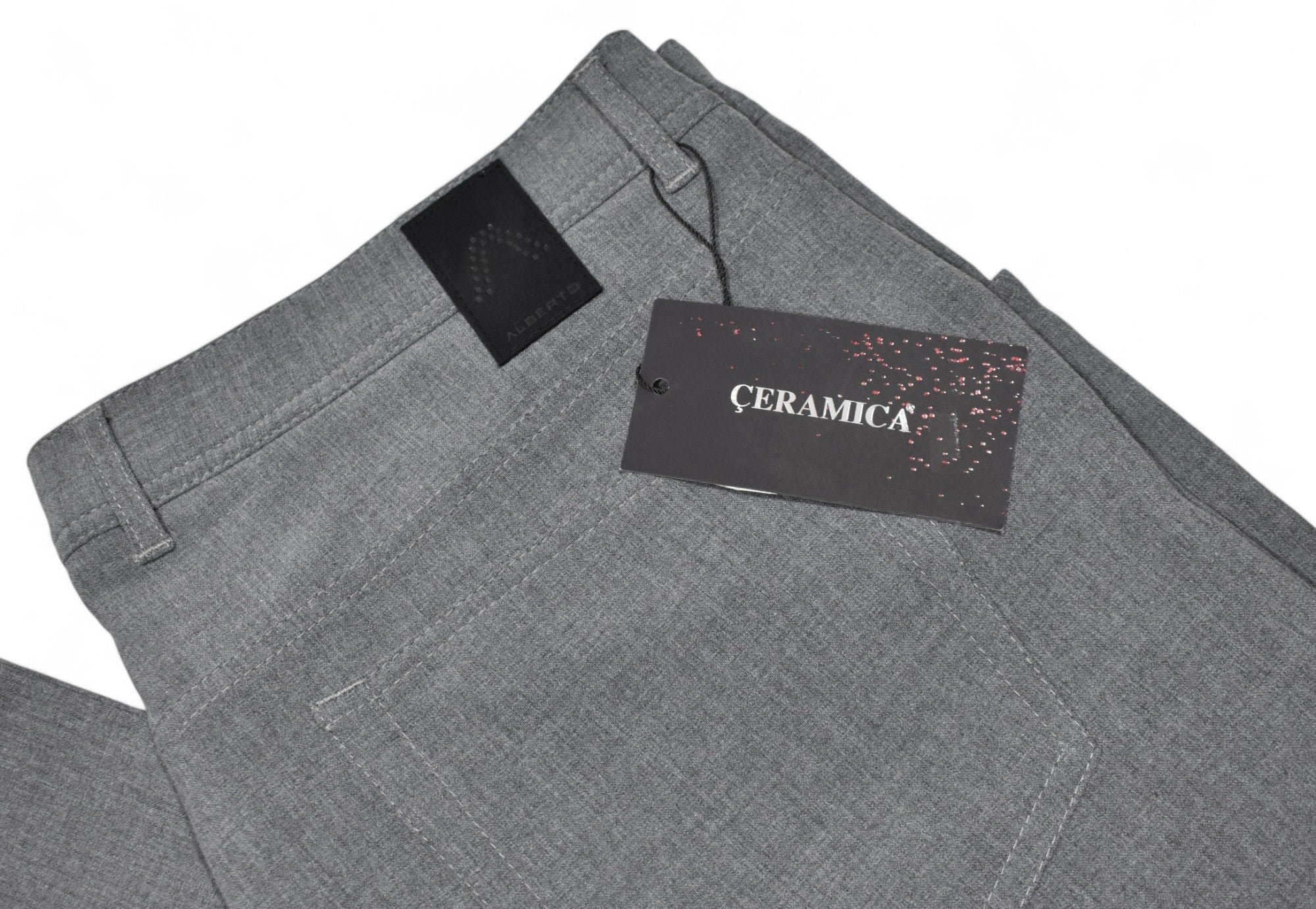 Boasting the Alberto Ceramica fabric that is both functional and dressy, in a 5 pocket jean model. Modern fit, slightly slimmer leg, shorter rise and slightly increased waist. 