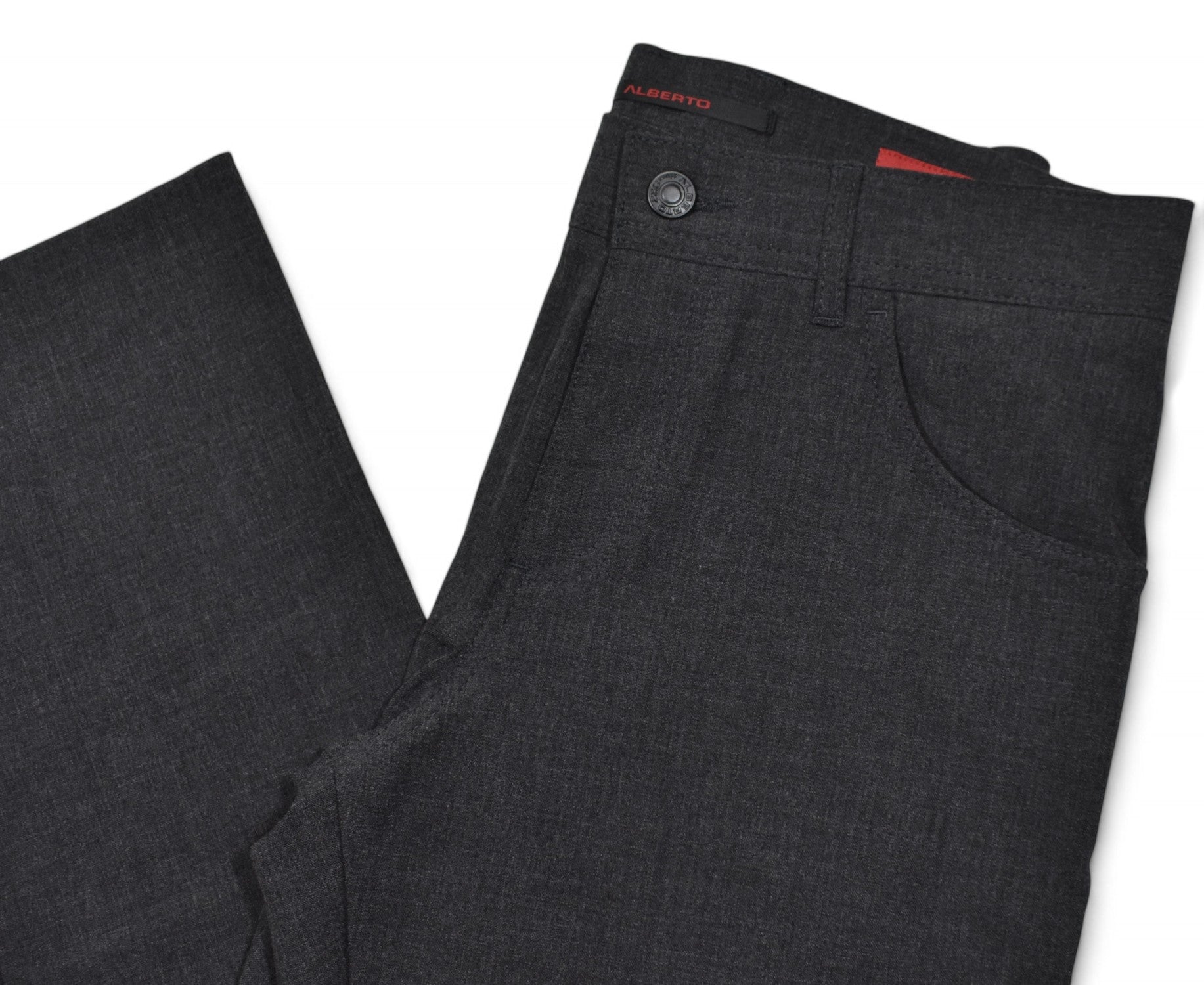 Boasting the Alberto Ceramica fabric that is both functional and dressy, in a 5 pocket jean model. Modern fit, slightly slimmer leg, shorter rise and slightly increased waist. 