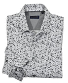 Transform your wardrobe with the dynamic ZA1038 Celestial Matter shirt. Featuring an eye-catching geometric print and an elegant blend of white, gray, charcoal and black, this shirt adds a touch of distinction to any outfit. Crafted from luxurious soft cotton, with a medium collar and classic shaped fit, this stylish piece will take you from day to night in effortless style.