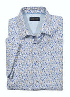"Ride the wave of style with our ZA10861 Catchin' Waves Shirt! Made from soft cotton sateen, this conversational shirt features a playful print of small surfboards and waves in rich ocean colors. With a tailored collar, trim fabric, and short sleeves, you'll be ready to hit the beach in style.