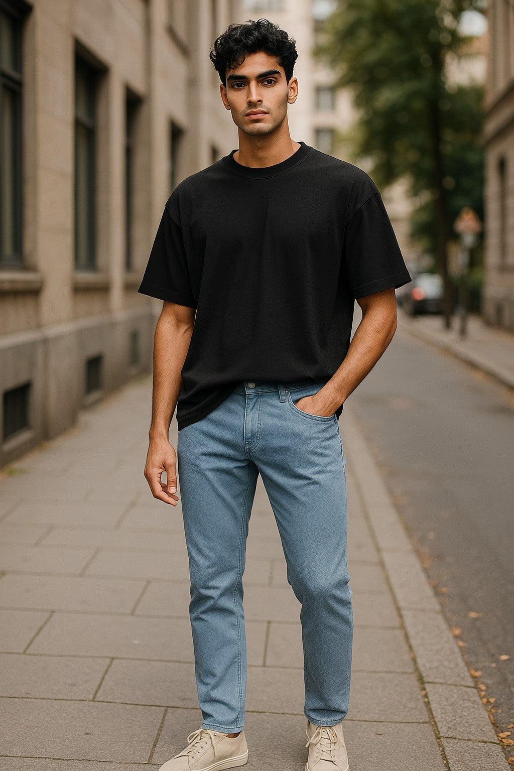 Experience the renowned Alberto fit in our Light Blue Tencel Denim Jean.