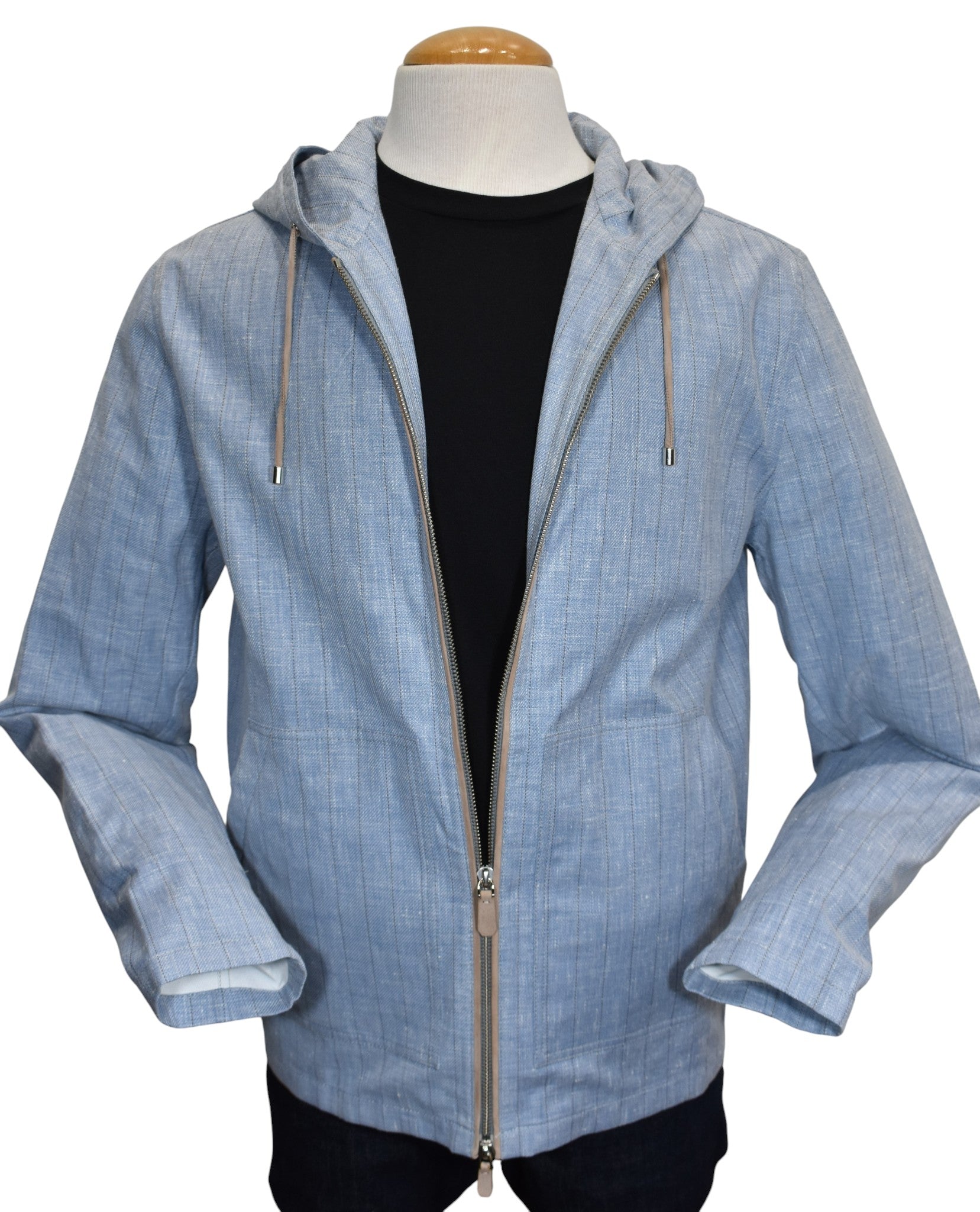 Italian blue windbreaker.