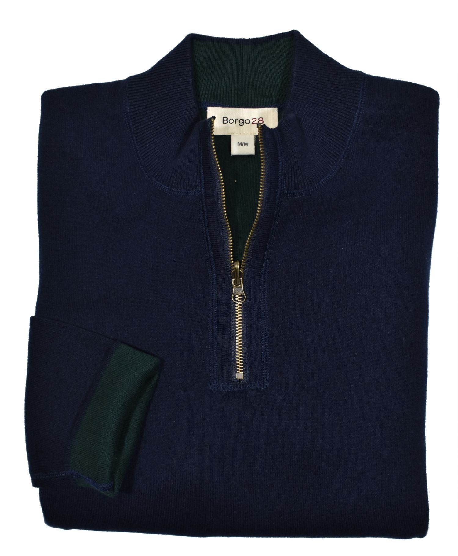 This ZB361 Cotton Cashmere Reversible is crafted from luxurious cotton and cashmere yarns for an exceptionally soft and comfortable feel. Contemporary raised welted seams in a contrast color give this stylish piece a modern edge. Plus, the classic zip mock model, cool open sleeve and open waist make this a timeless and versatile piece!  Reversible Colors:  Royal reverses to Mango  Navy reverses to Hunter