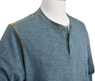 Stay comfortable and stylish with this Washed Slub Henley! Crafted from 100% soft washed cotton, its slub plaited jersey fabric creates an effortlessly cool and casual look. Multi circular stitch detailing around the cuffs and waistband add a touch of style, while its classic fit is perfect for any relaxed setting. Elevate your casual wardrobe with this must-have Henley!