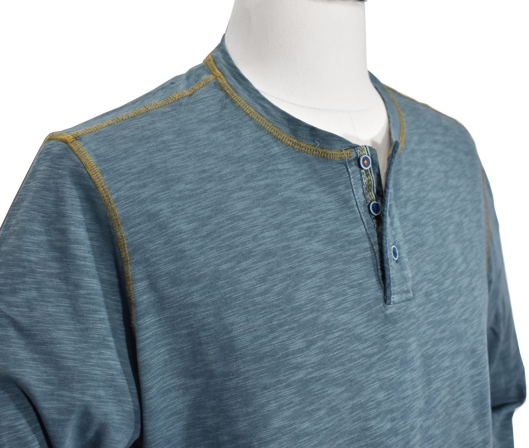 Stay comfortable and stylish with this Washed Slub Henley! Crafted from 100% soft washed cotton, its slub plaited jersey fabric creates an effortlessly cool and casual look. Multi circular stitch detailing around the cuffs and waistband add a touch of style, while its classic fit is perfect for any relaxed setting. Elevate your casual wardrobe with this must-have Henley!