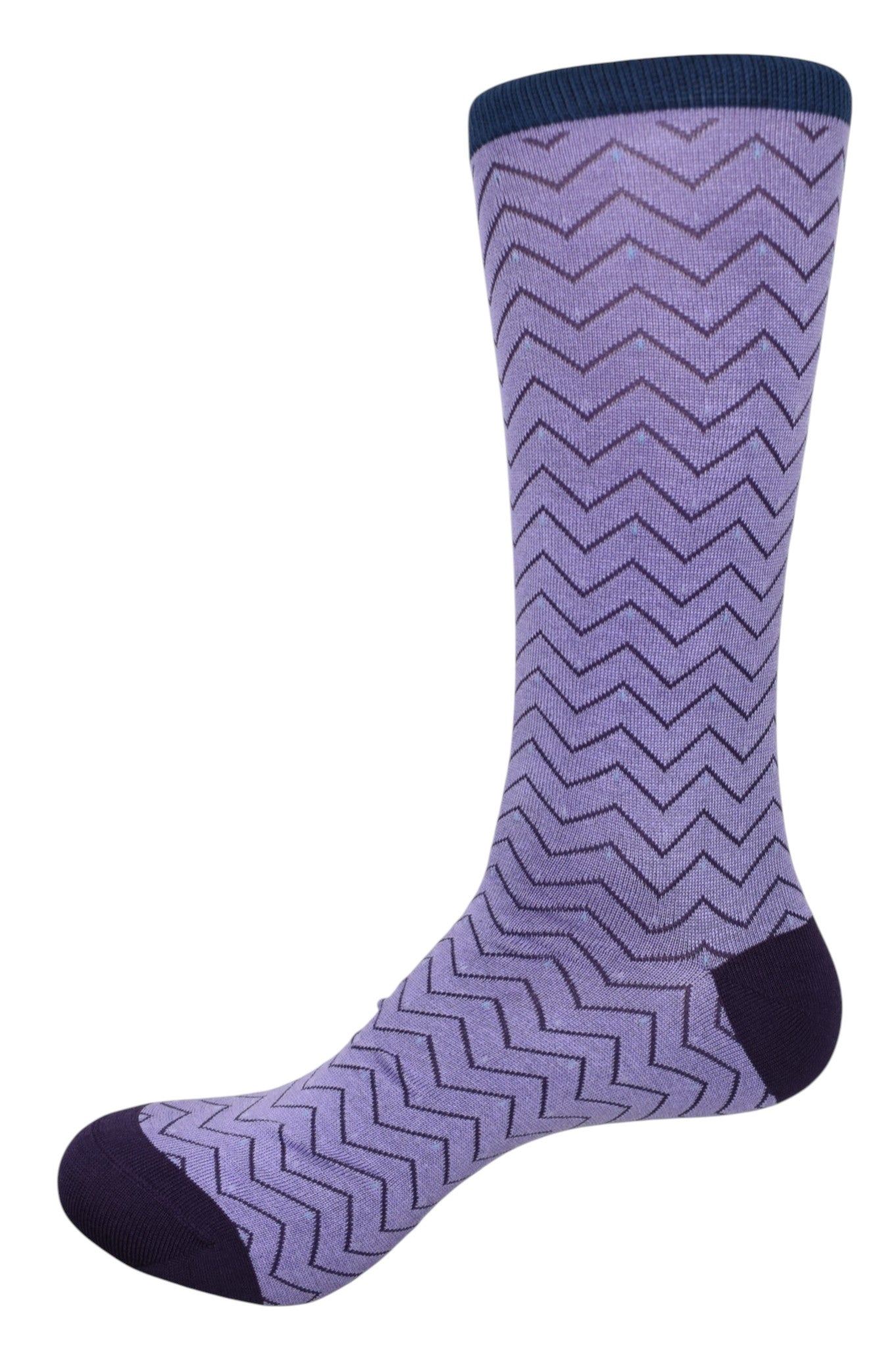 Marcello lilac sock with graph design.
