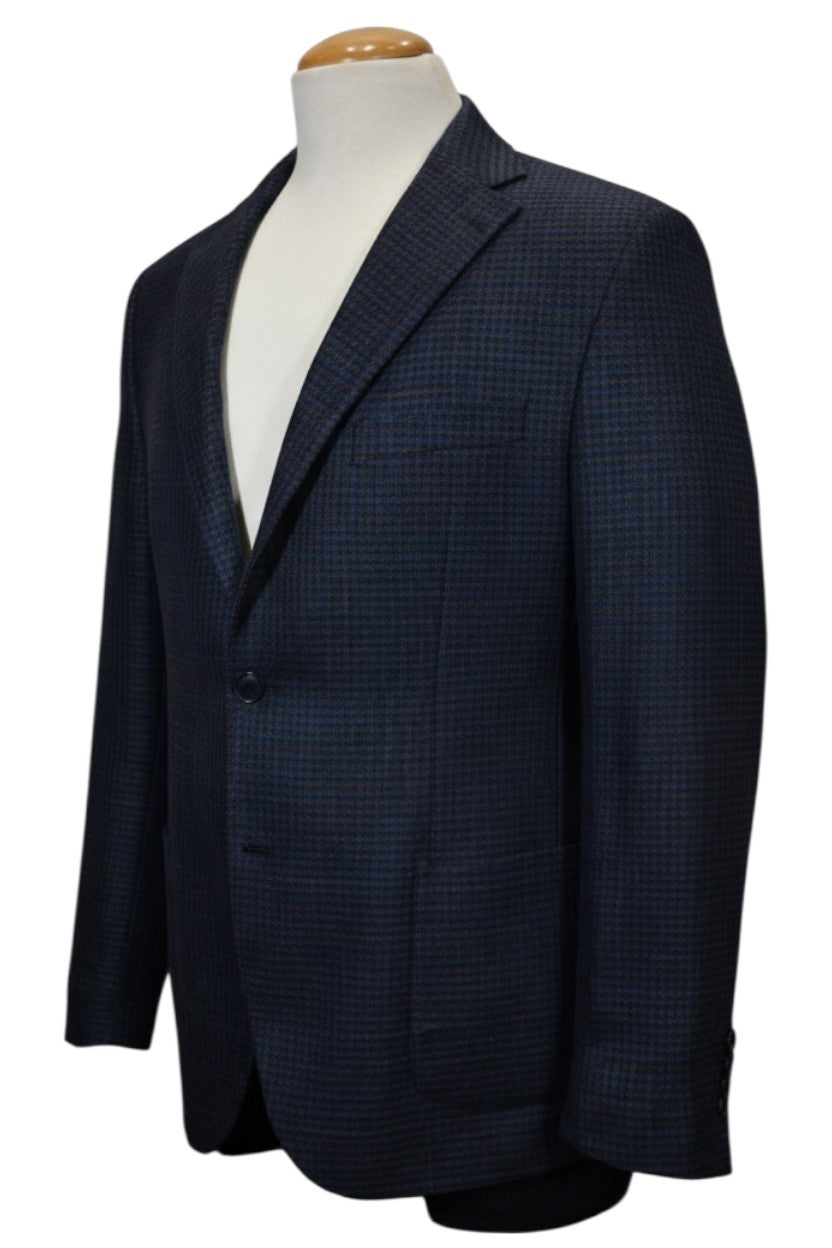Cerruti Italy plaid navy sport coat.