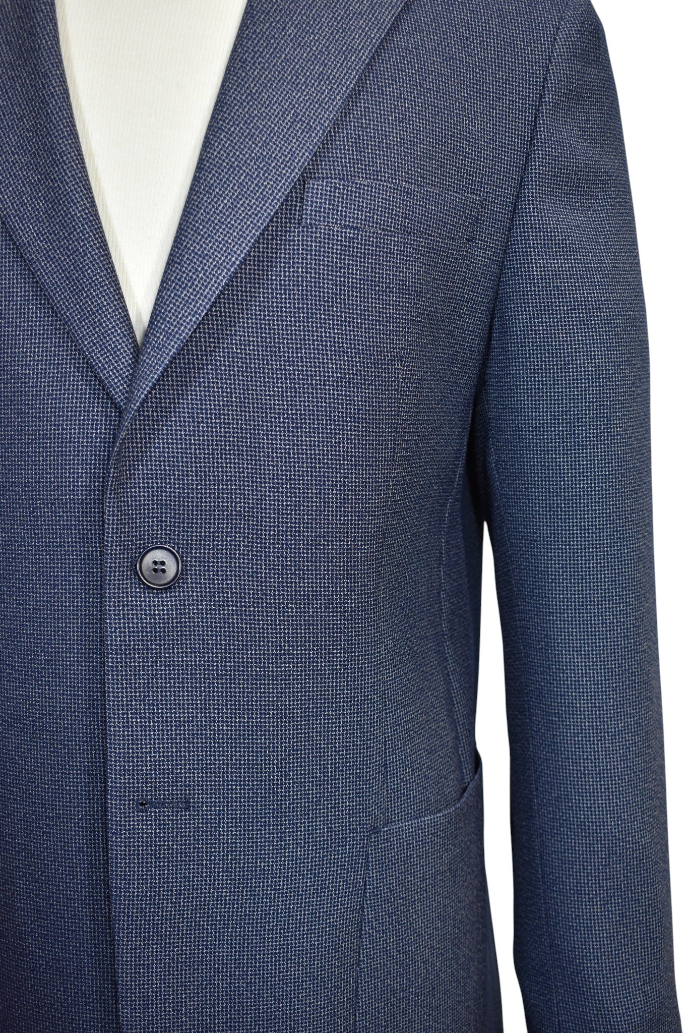 Navy fine grid Italian sport coat.