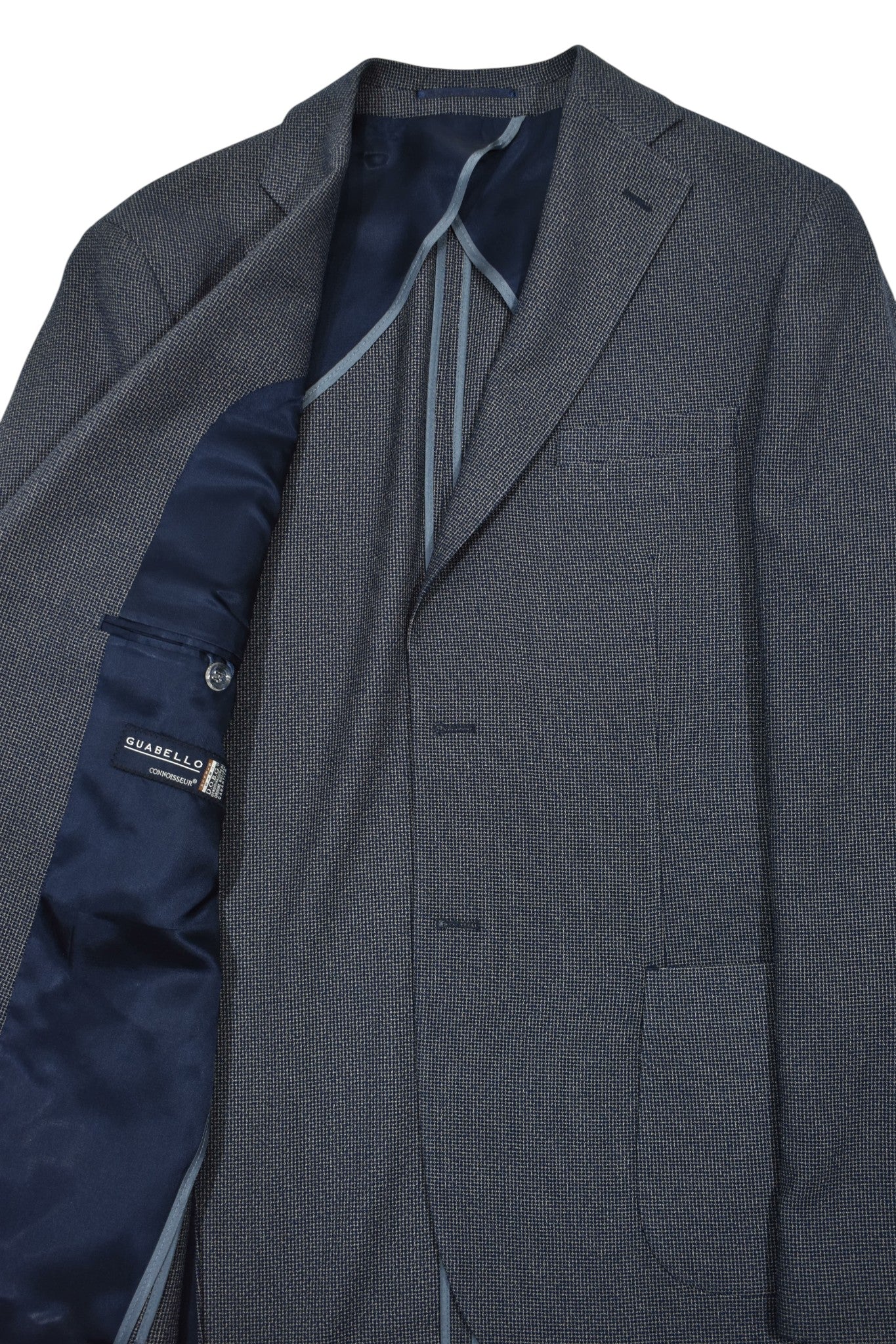 Navy fine grid Italian sport coat.