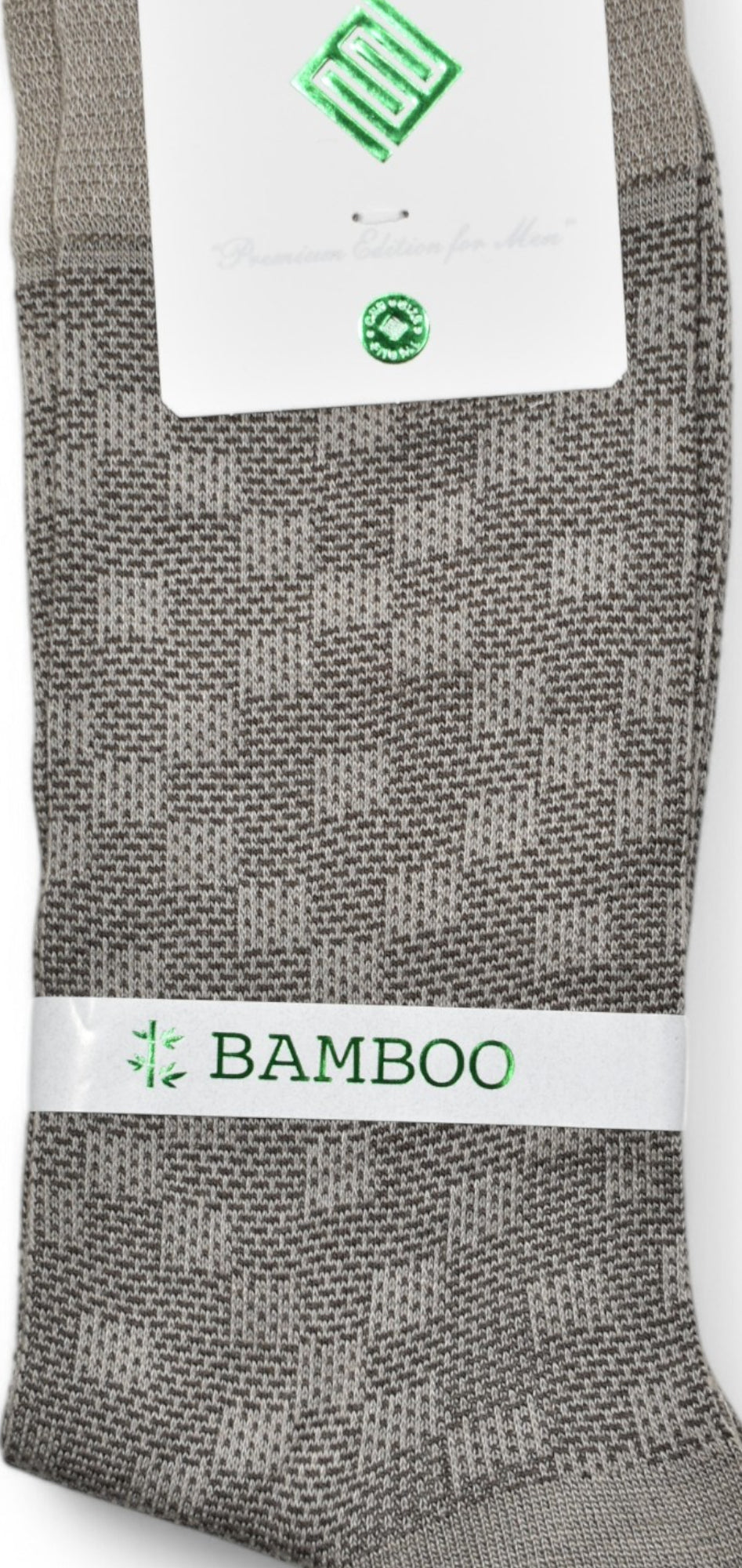 Unleash the ultimate comfort and style with the Marcello Bamboo Elite Tan Check Sock!