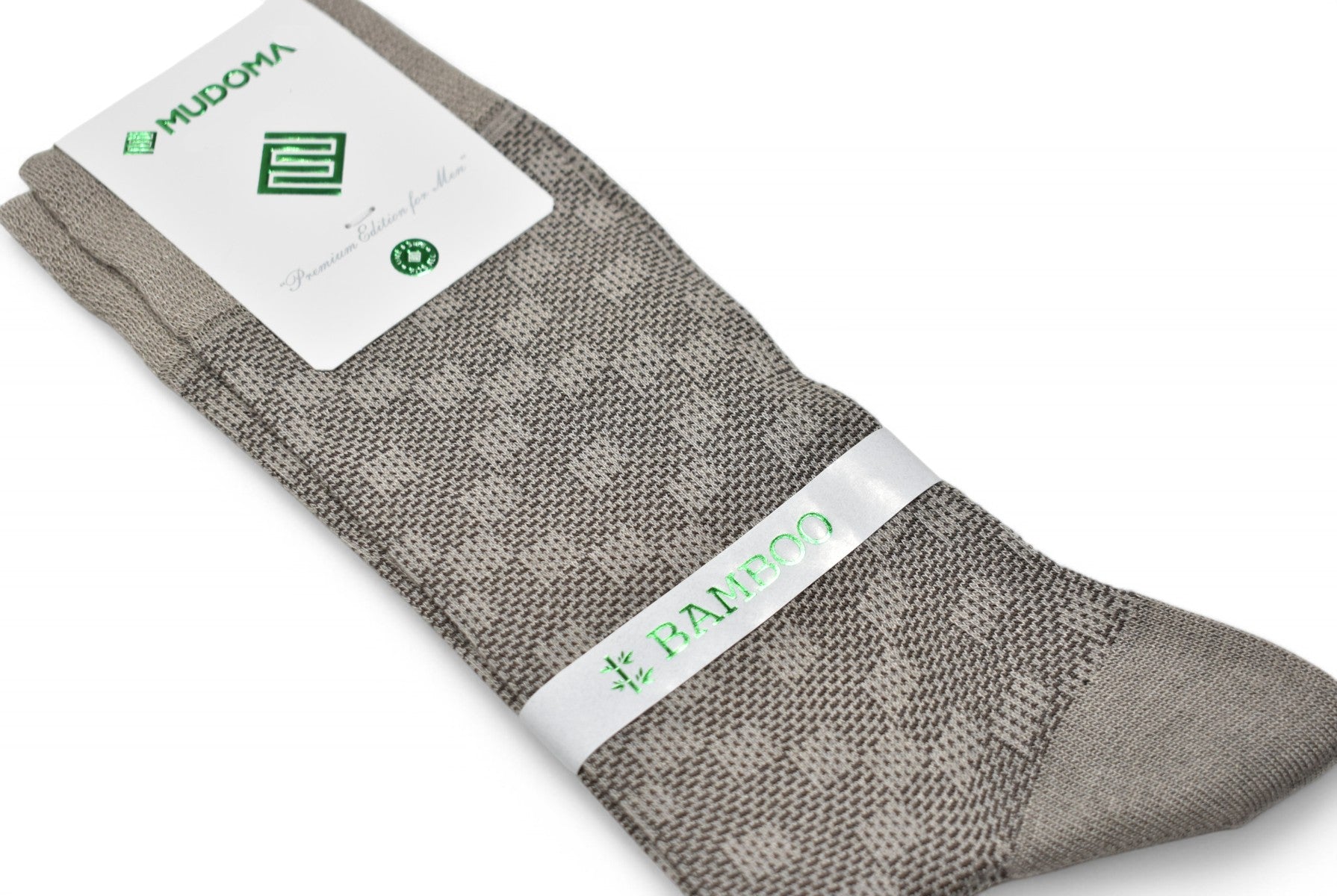 Unleash the ultimate comfort and style with the Marcello Bamboo Elite Tan Check Sock!