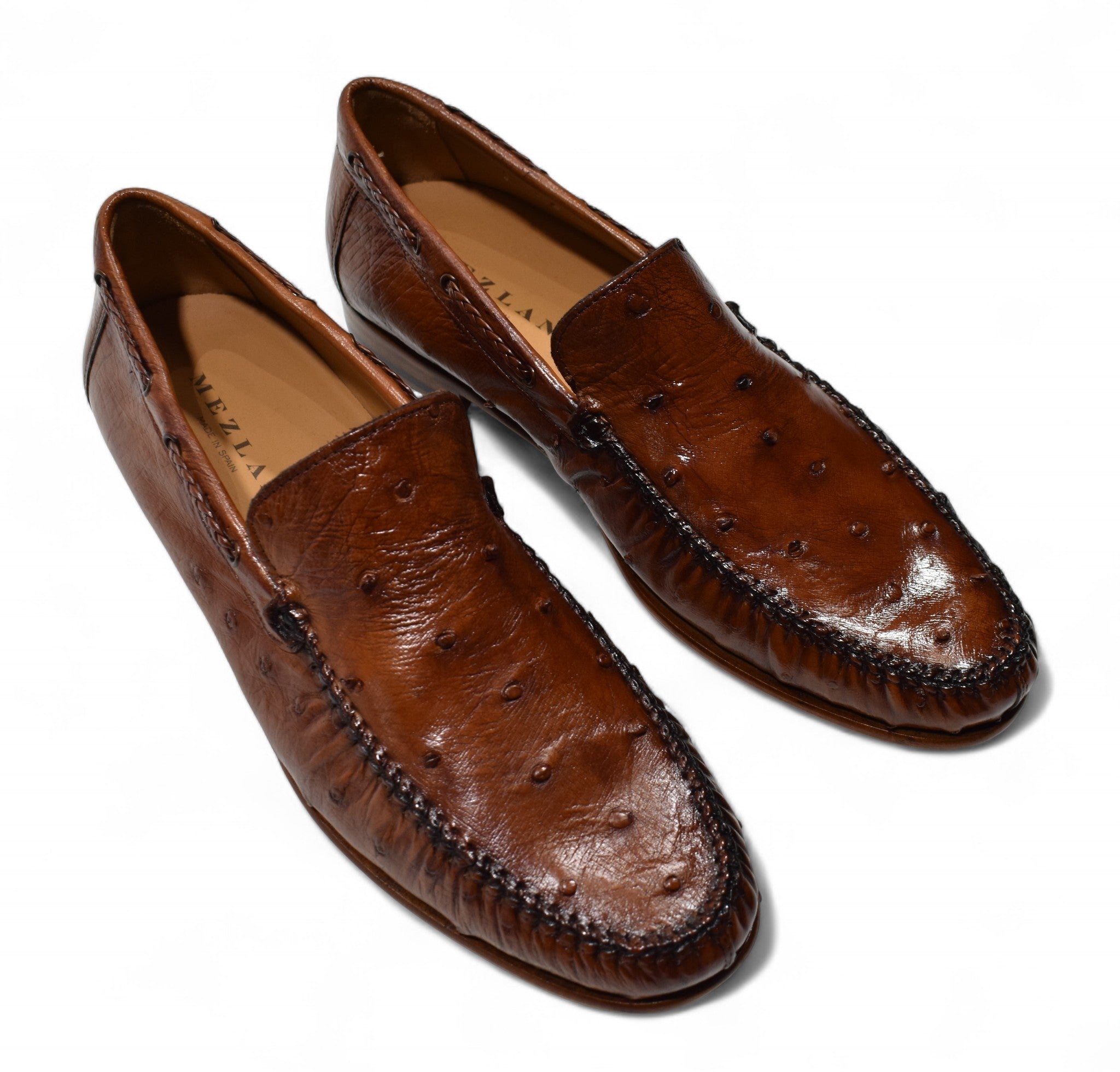 Mezlan genuine ostrich shoe.